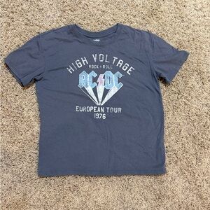 AC/DC 'High Voltage' Kids Short Sleeve Tee - Navy 10/12 retro